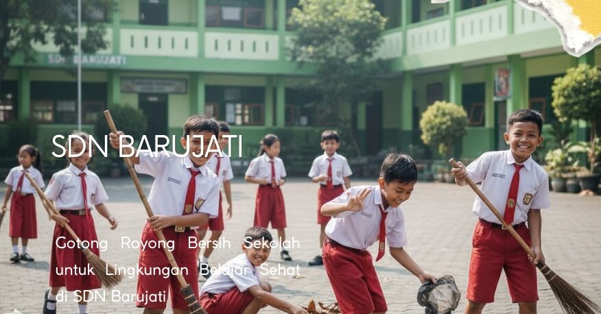 Gotong Royong Bersih Sekolah untuk Lingkungan Belajar Sehat di SDN Barujati