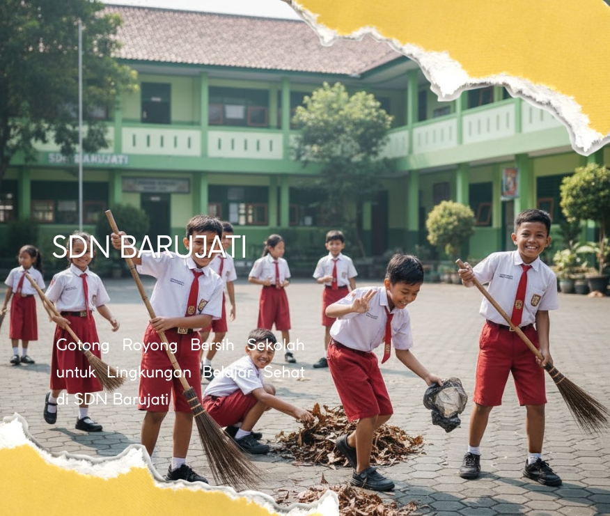Gotong Royong Bersih Sekolah untuk Lingkungan Belajar Sehat di SDN Barujati